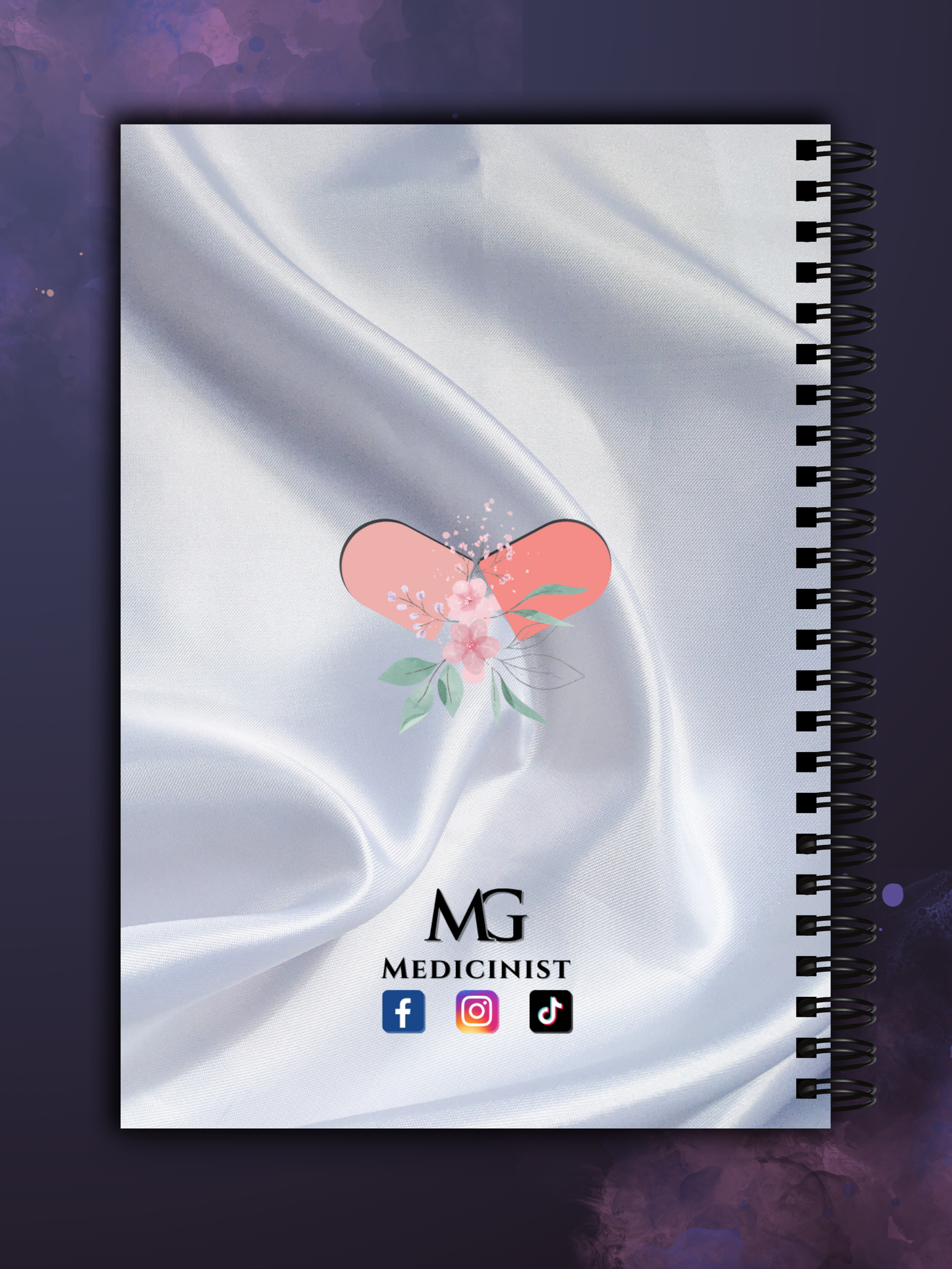 Caiet A5 - Ritm EKG Floral
