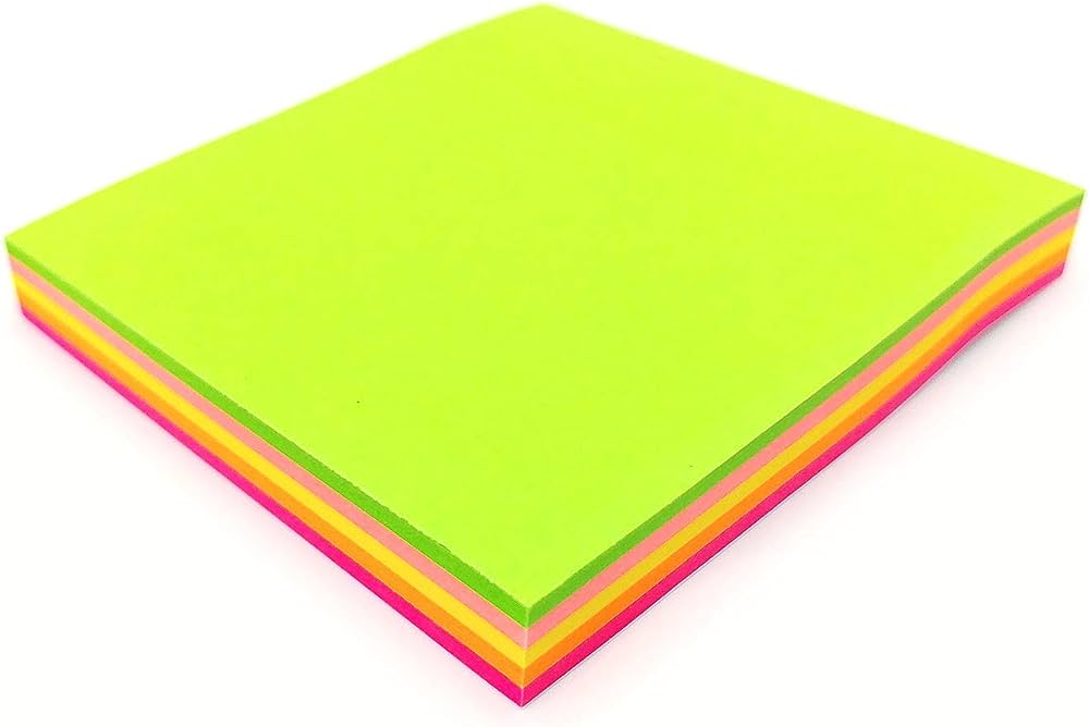 Notițe Adezive - 76x76 mm - 100 foi/bucată - Multicolor - Sticky Notes - Post-it