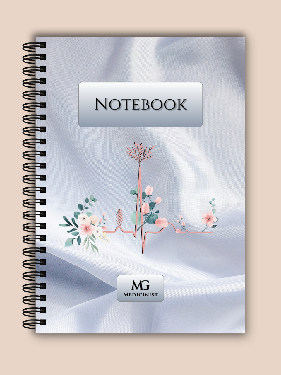 Caiet A5 - Ritm EKG Floral