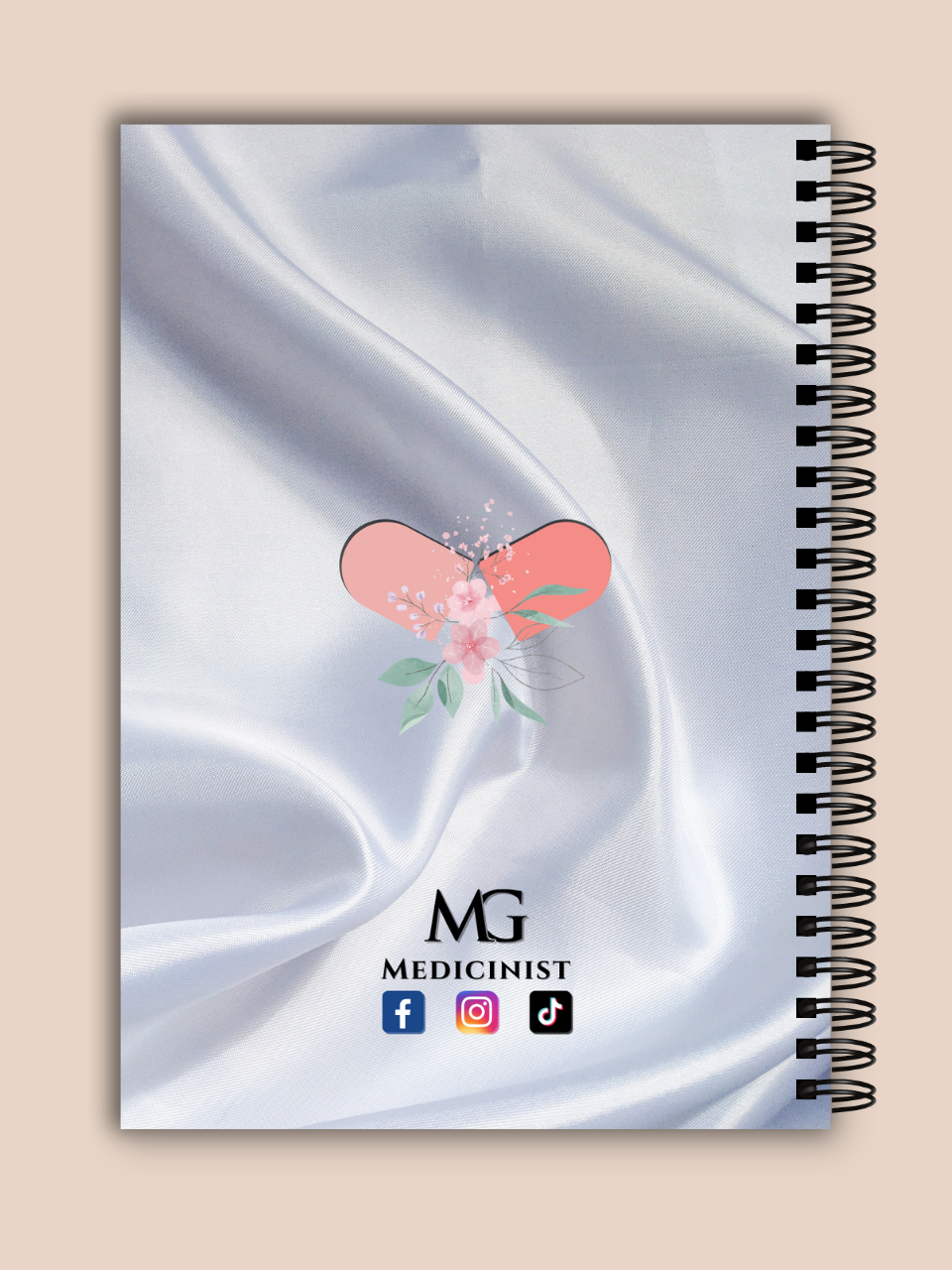 Caiet A5 - Ritm EKG Floral