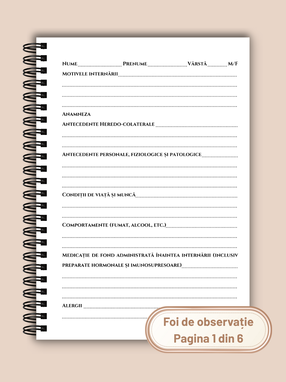 Caiet - Codex Medicorum